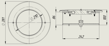 Прожектор 40 Вт RGВ, плитка (АISI 316L) для бассейнов 